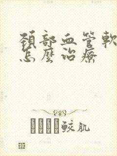 颈部血管软斑块怎么治疗