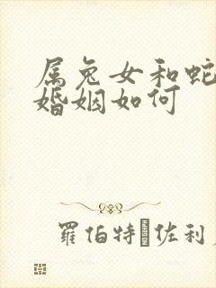 属兔女和蛇相配婚姻如何