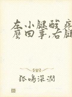 左小腿酸疼是怎么回事,右腿没事