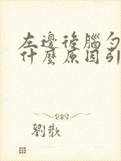 左边后脑勺疼痛什么原因引起的封面