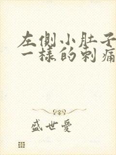 左侧小肚子针扎一样的刺痛感封面