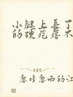 小腿上长了黑色的硬疙瘩不疼不痒封面