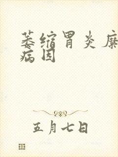 萎缩胃炎糜烂的病因