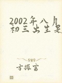 2002年八月初三出生是什么命
