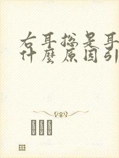 右耳总是耳鸣是什么原因引起的封面