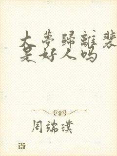 大梦归离裴思婧是好人吗