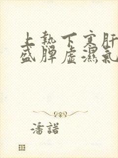 上热下寒肝火旺盛脾虚湿气重吃什么中成药