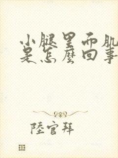 小腿里面肌肉疼是怎么回事