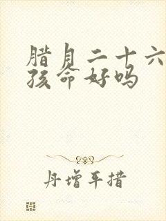 腊月二十六生男孩命好吗