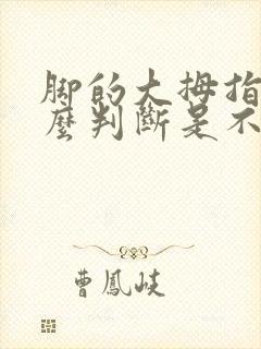 脚的大拇指疼怎么判断是不是痛风