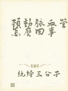 颈动脉血管斑块怎么回事