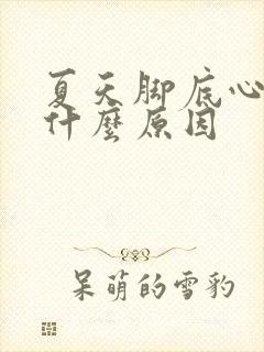 夏天脚底心冷是什么原因封面