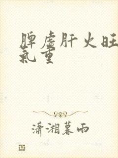 脾虚肝火旺 湿气重