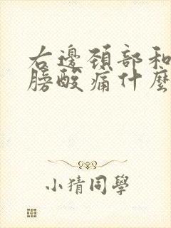 右边颈部和右肩膀酸痛什么原因