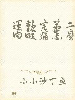 运动完第二天肌肉酸痛怎么办