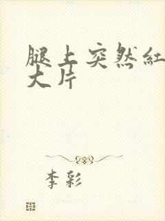 腿上突然红了一大片