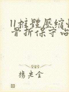 l1椎体压缩性骨折保守治疗封面