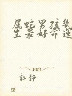 属蛇男孩几月出生最好命运封面