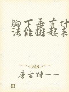 胸下垂有什么办法能挺起来