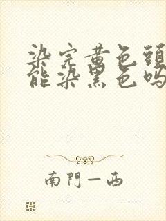 染完黄色头发还能染黑色吗