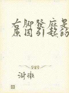 右脚发麻是什么原因引起的封面