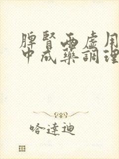 脾肾两虚用什么中成药调理