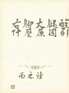 右脚大腿酸痛是什么原因引起的