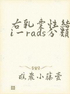 右乳囊性结节bi一rads分类4类