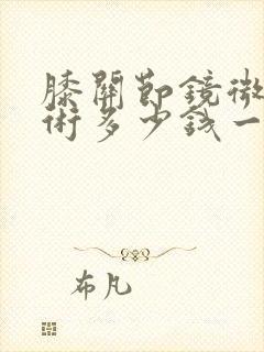 膝关节镜微创手术多少钱一次封面