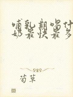 哺乳期喝什么下奶最快最多