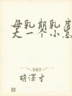 母乳期乳房一个大一个小怎么办封面