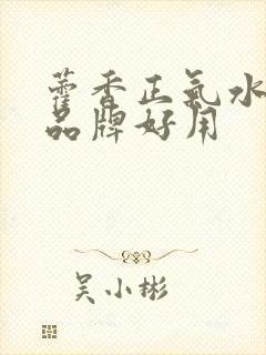 藿香正气水哪个品牌好用