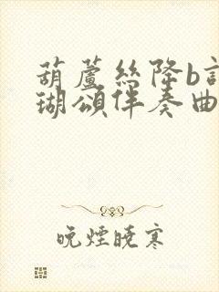 葫芦丝降b调珊瑚颂伴奏曲