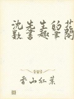 沈先生的花式调数书趣笔阁封面