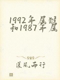 1992年属猴和1987年属兔婚配如何