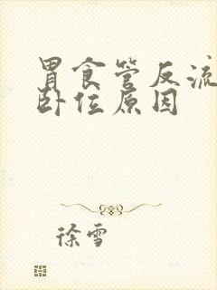 胃食管反流右侧卧位原因