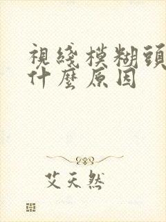 视线模糊头晕是什么原因