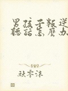 男孩子叛逆期不听话怎么办