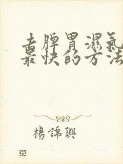 去脾胃湿气最好最快的方法