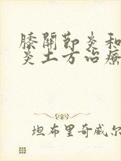 膝关节炎和滑膜炎土方治疗