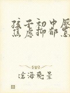 孩子初中压力大焦虑抑郁怎么办呢封面