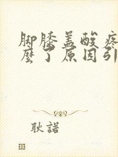 脚膝盖酸疼是怎么了原因引起的封面