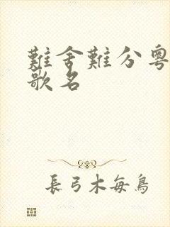 难舍难分粤语版歌名