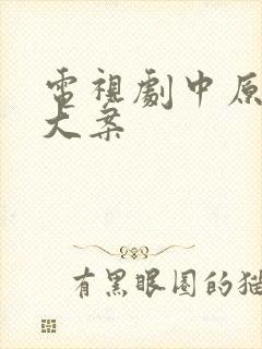 电视剧中原刑侦大案