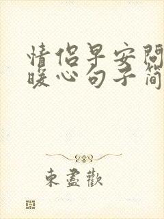 情侣早安问候的暖心句子简短