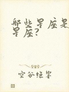 哪些星座是风象星座?