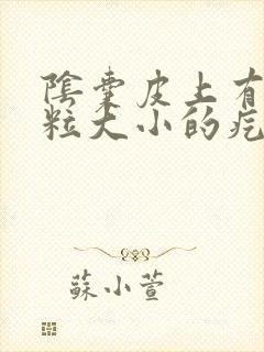 阴囊皮上有小米粒大小的疙瘩