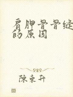 肩胛骨骨缝酸痛的原因