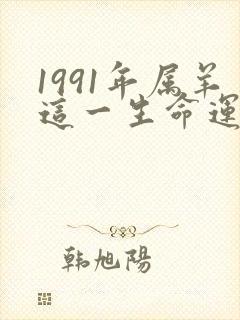 1991年属羊这一生命运如何