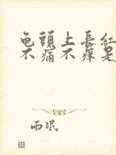 龟头上长红疙瘩不痛不痒是怎么回事